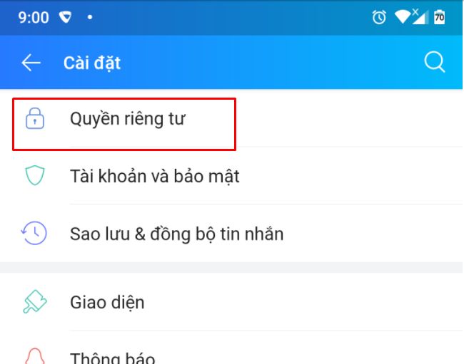 Cách chặn tin nhắn từ người lạ trong Zalo trên máy tính điện thoại 3