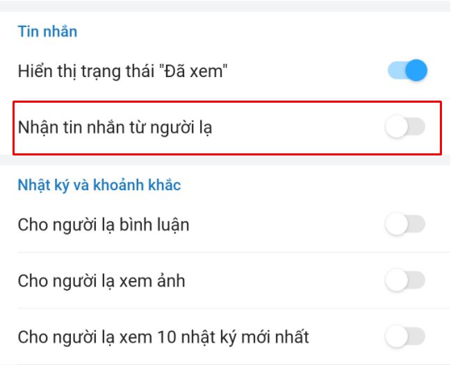 Cách chặn tin nhắn từ người lạ trong Zalo trên máy tính điện thoại 4