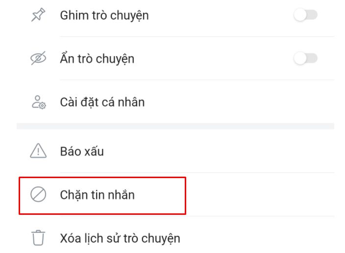 Cách chặn tin nhắn từ người lạ trong Zalo trên máy tính điện thoại 6