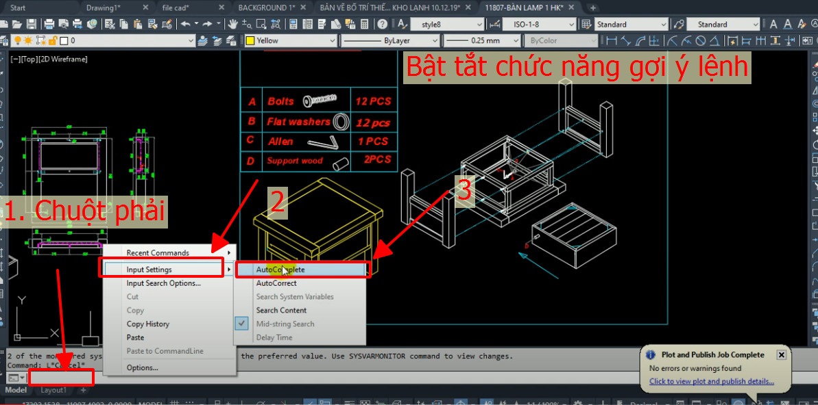 Cách hiển thị lệnh trong cad như thế nào? 4