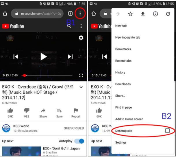 Cách nghe nhạc YouTube tắt màn hình trên điện thoại Android 5