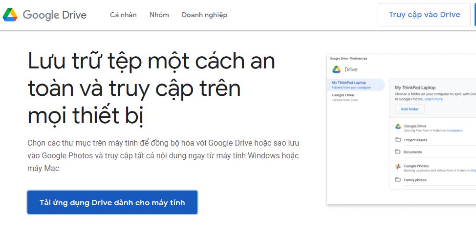 Cách tải file từ google drive về máy tính bằng Backup & sync