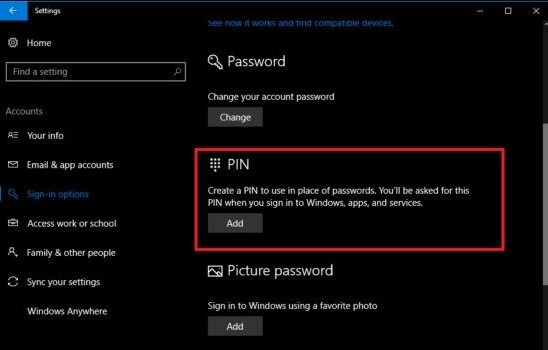 nen su dung pin hay password an toan hon tren windows 10 613835ce387c3