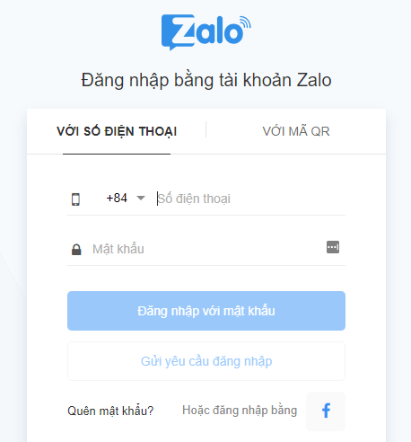 Cách đăn nhập Zalo trên web