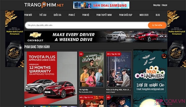 Tổng hợp các trang web xem phim online chuẩn HD chất lượng cao miễn phí