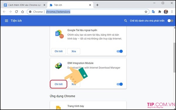 them idm vao chorme 3