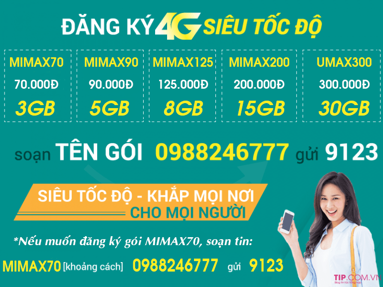 Cách đăng ký 4G Viettel 1 tháng, 1 năm nhận Data khủng