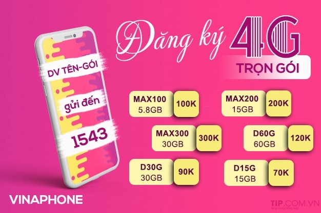 Ưu đãi 30GB data tốc độ cao chỉ 300k khi đăng ký MAX300 của Vinaphone